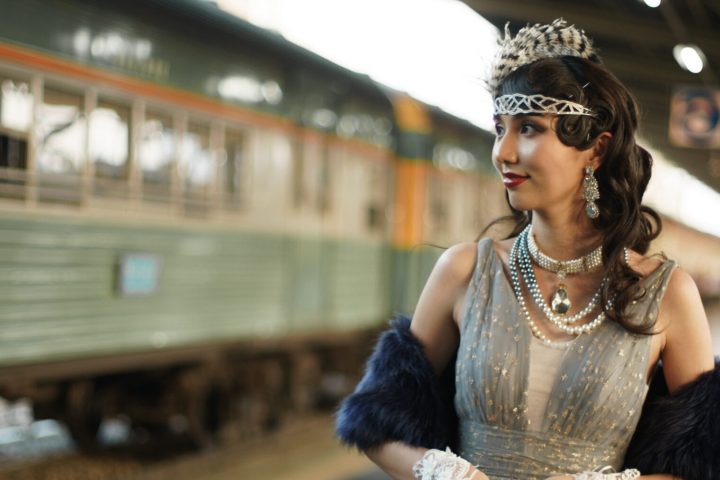 a woman wearing a costume