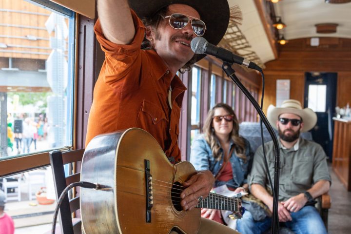 a man holding a suitcase