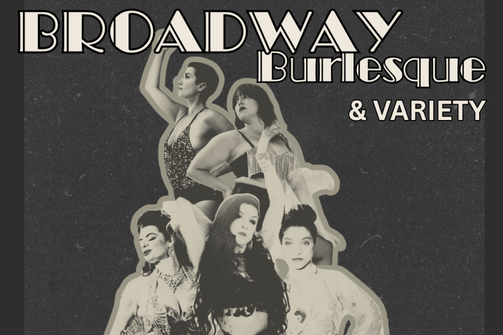 Poster for Zircus Erotique Broadway Burlesque show in Santa Fe, May 23, 2026, featuring several performers.