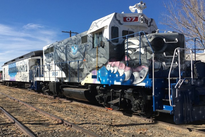 a train that is sitting on a track