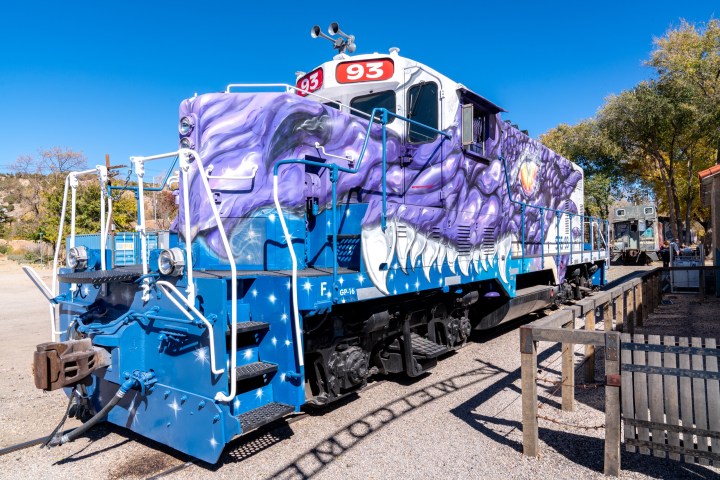 a train cake sitting on a track