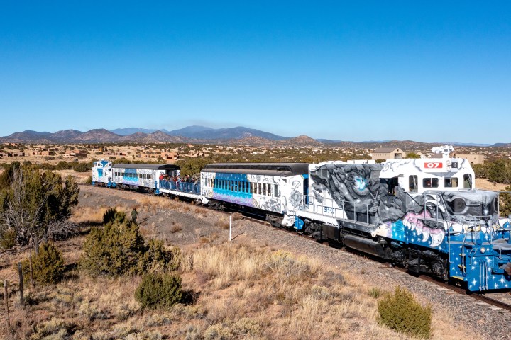 a train on a steel track