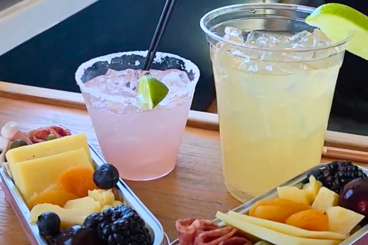 a tray of food on a table